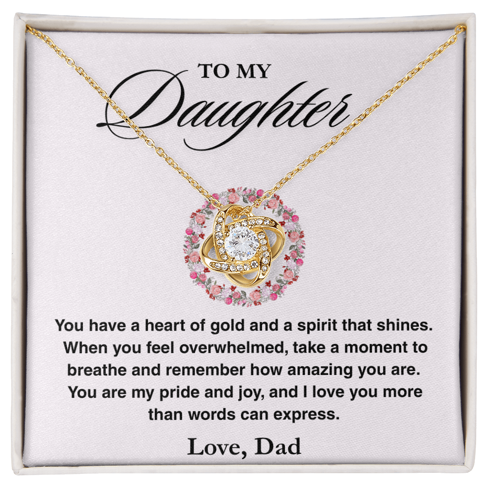 Vesta Knot Necklace - Daughter Heart Of Gold - TRS002