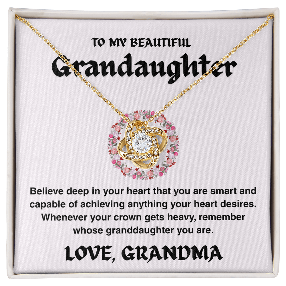 Vesta Knot Necklace - Granddaughter I'll Be Here - TRS002