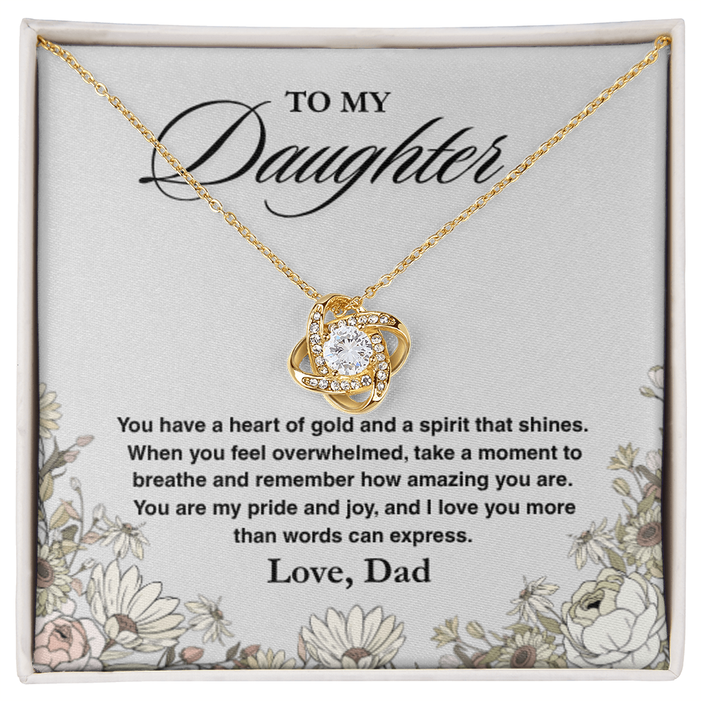 Vesta Knot Necklace - Daughter Heart Of Gold TRS001