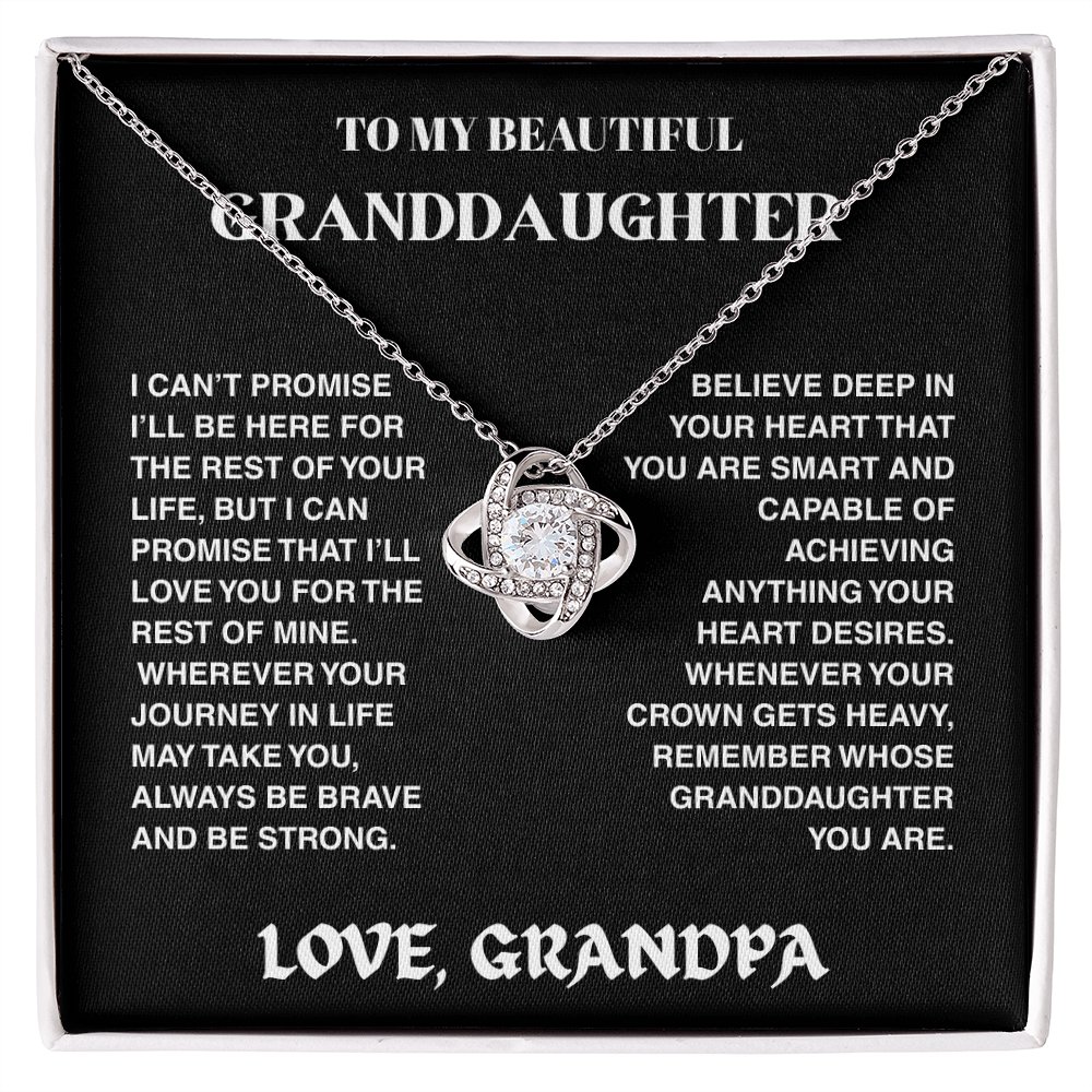 Vesta Knot Necklace - Granddaughter I'll Be Here - TRS001