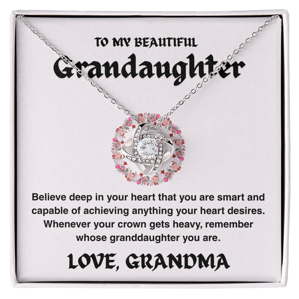 Vesta Knot Necklace - Granddaughter I'll Be Here - TRS002