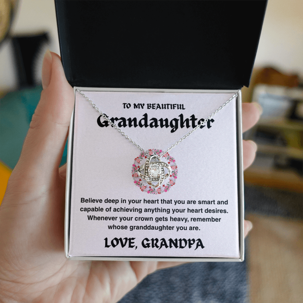 Vesta Knot Necklace - Granddaughter I'll Be Here - TRS003