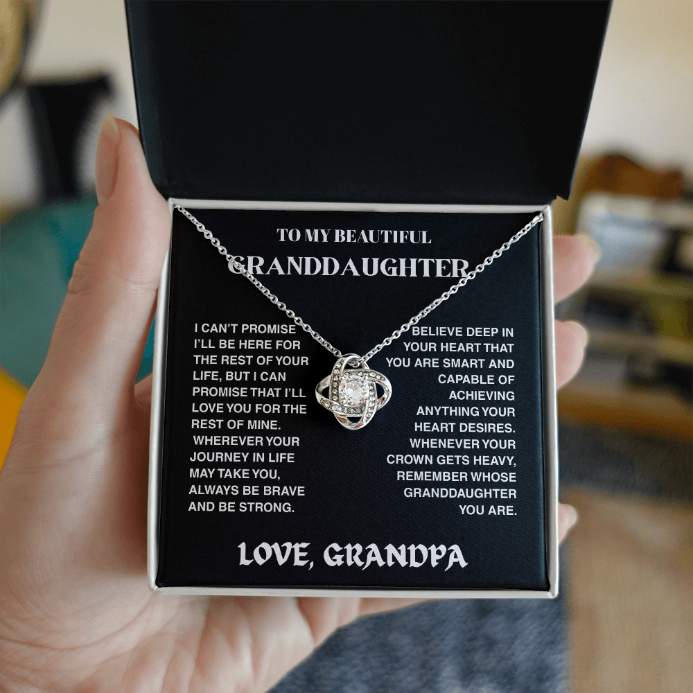 Vesta Knot Necklace - Granddaughter I'll Be Here - TRS001