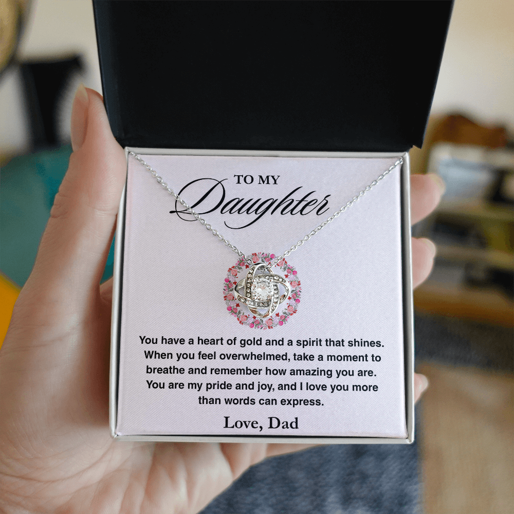 Vesta Knot Necklace - Daughter Heart Of Gold - TRS002