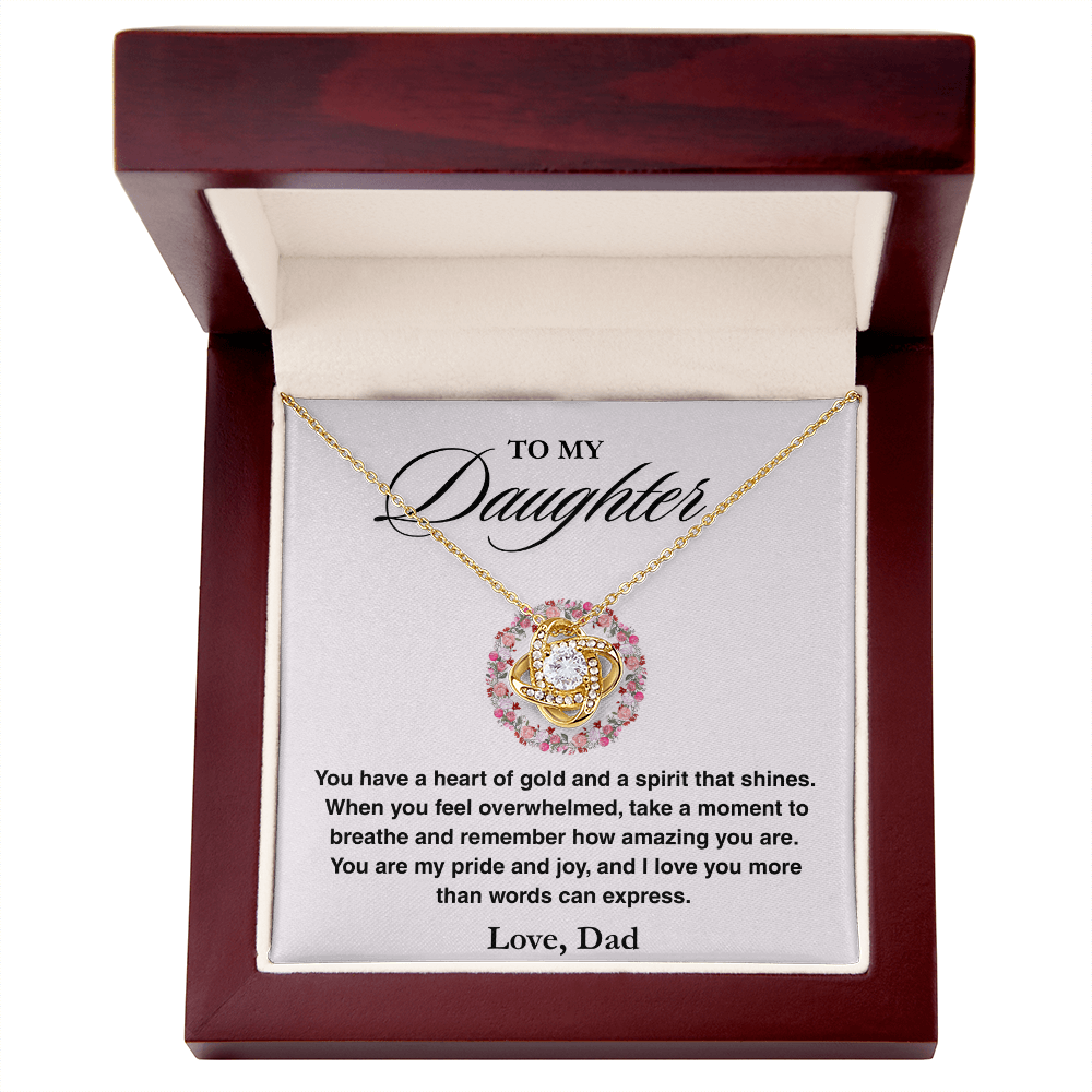 Vesta Knot Necklace - Daughter Heart Of Gold - TRS002