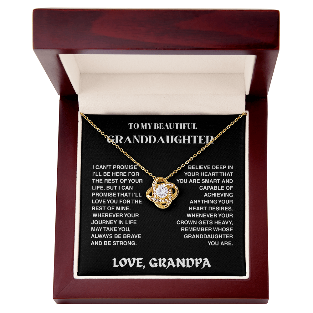 Vesta Knot Necklace - Granddaughter I'll Be Here - TRS001
