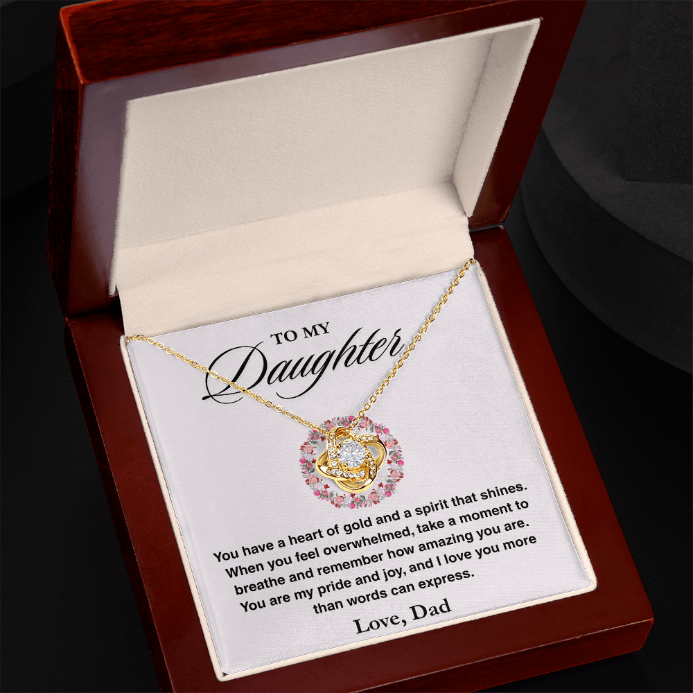 Vesta Knot Necklace - Daughter Heart Of Gold - TRS002