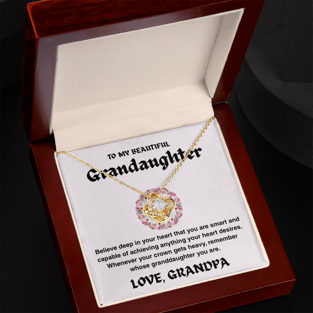 Vesta Knot Necklace - Granddaughter I'll Be Here - TRS003