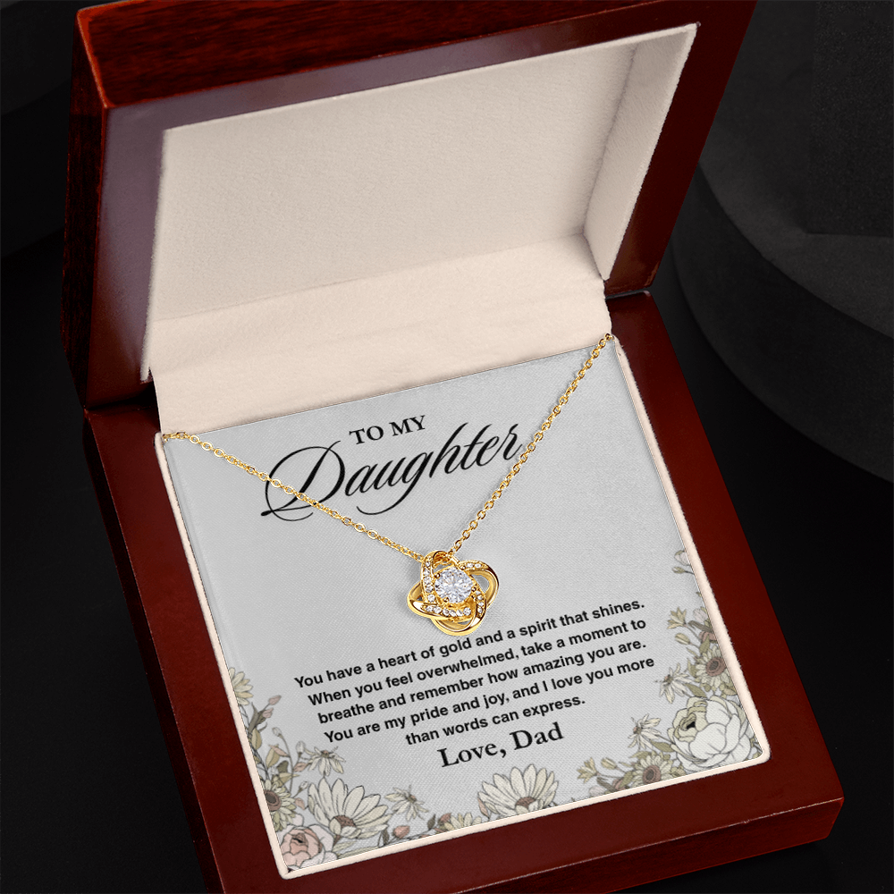 Vesta Knot Necklace - Daughter Heart Of Gold TRS001