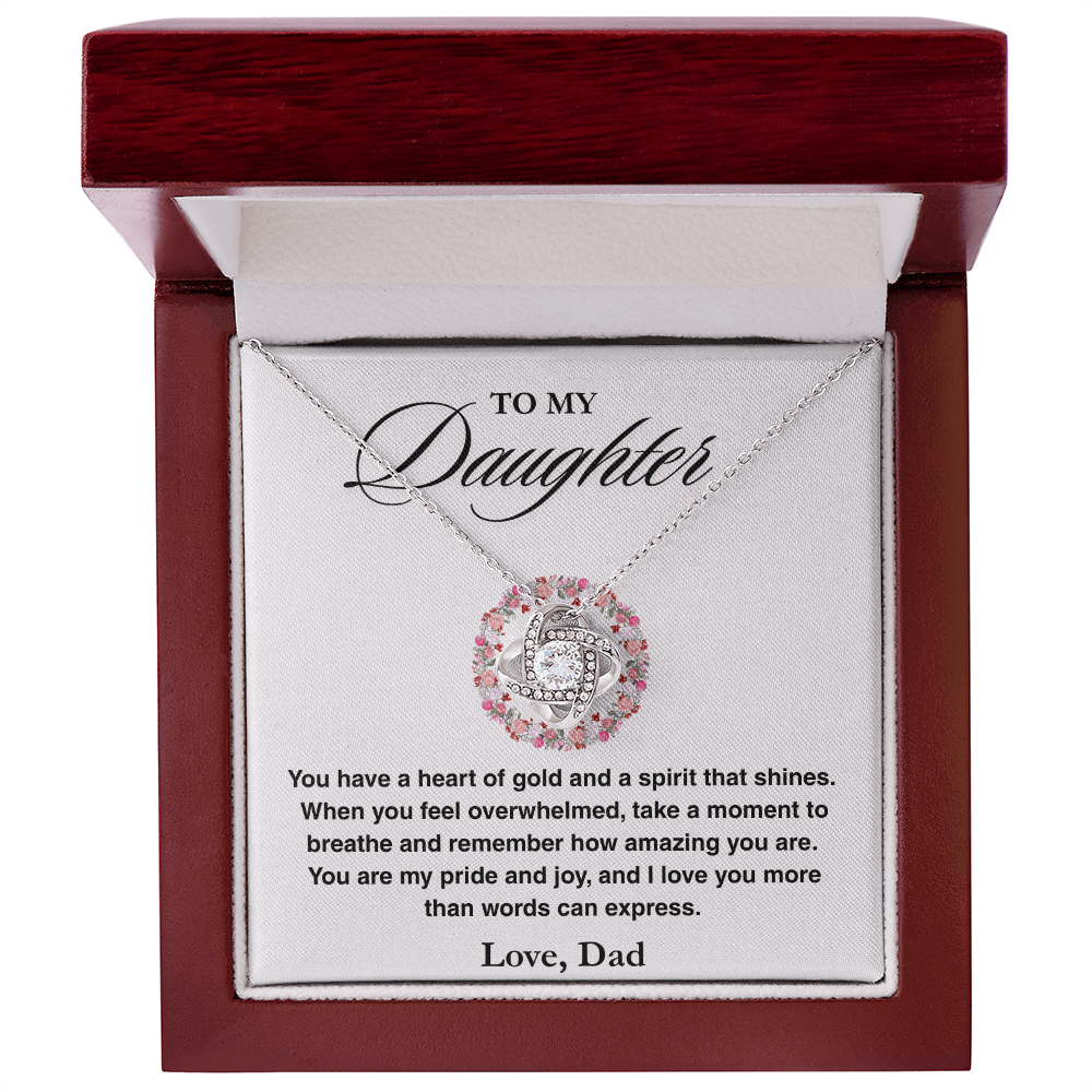 Vesta Knot Necklace - Daughter Heart Of Gold - TRS002