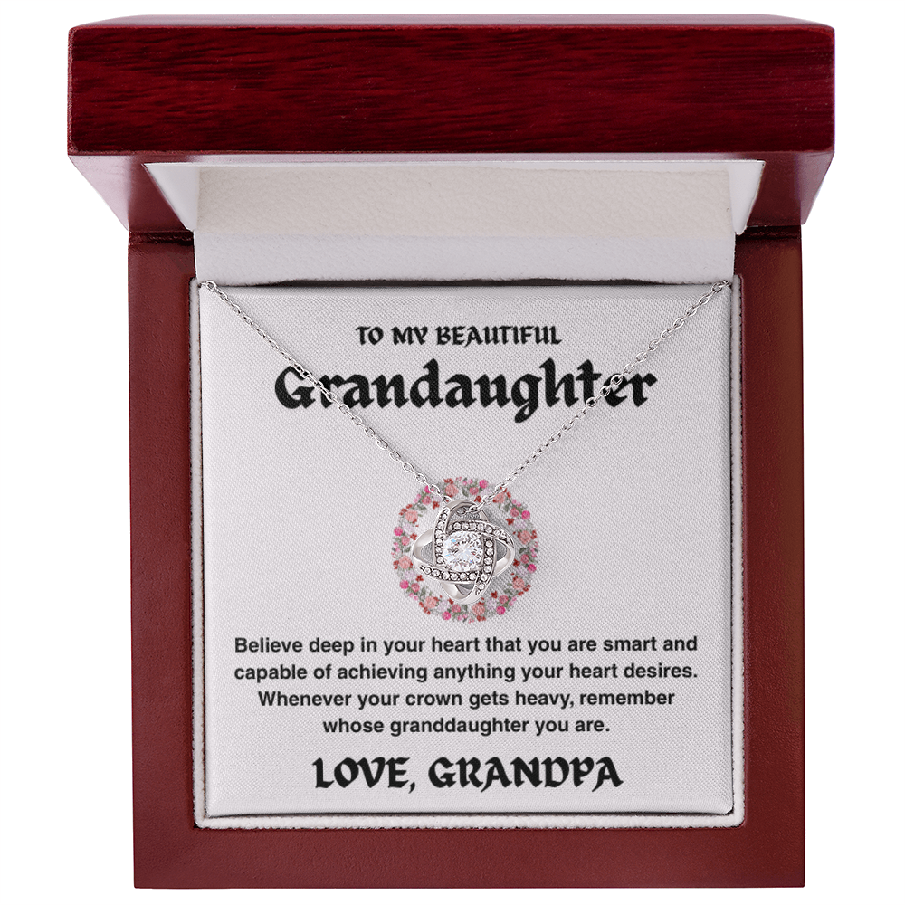 Vesta Knot Necklace - Granddaughter I'll Be Here - TRS003