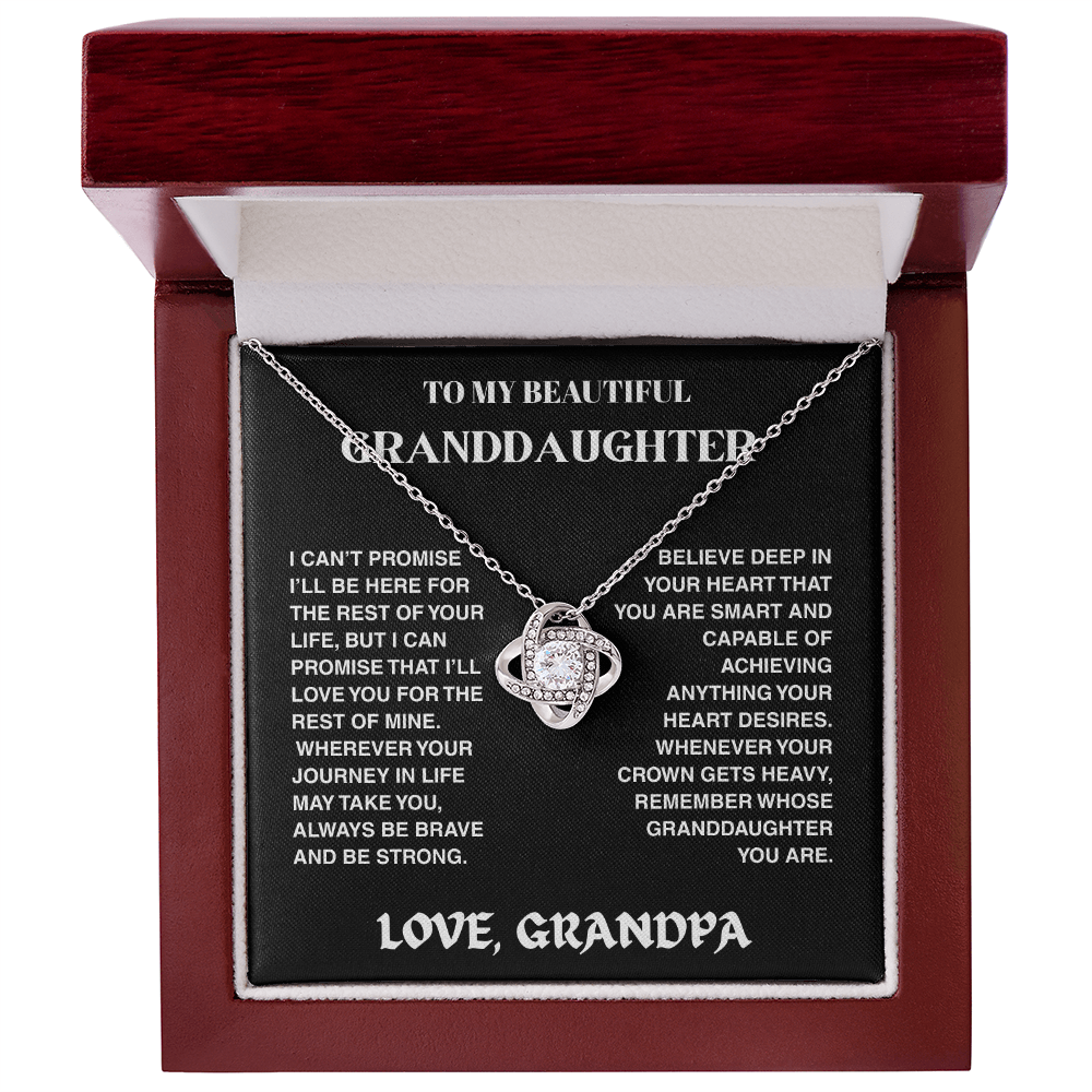Vesta Knot Necklace - Granddaughter I'll Be Here - TRS001