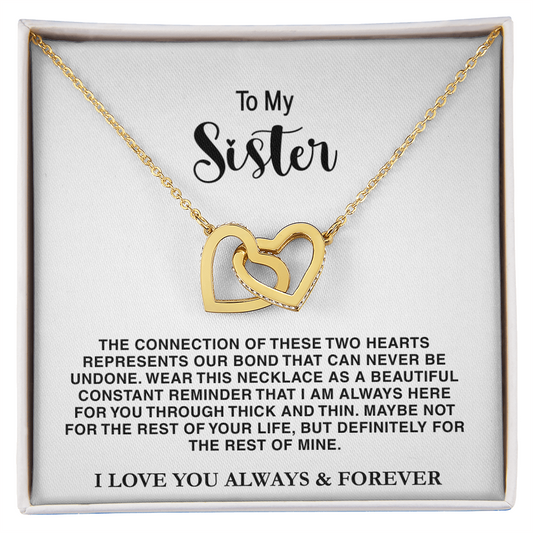 To My Sister - Interlocked Hearts Gift Set - TRS001