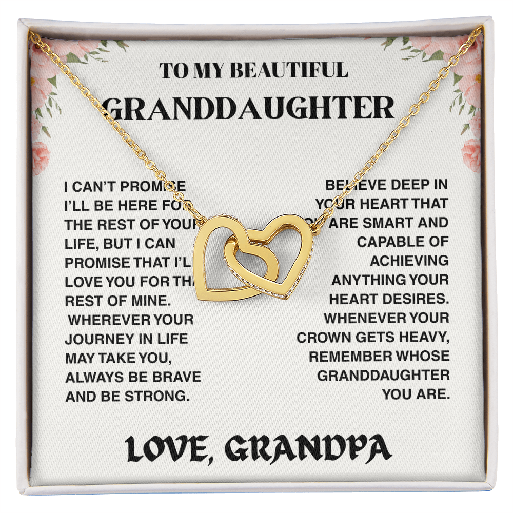 Granddaughter Promise - Interlocked Hearts Necklace - TRS001