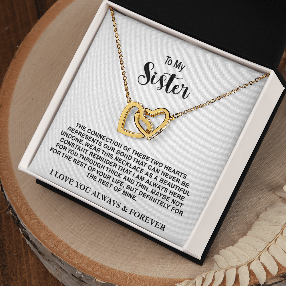 To My Sister - Interlocked Hearts Gift Set - TRS001