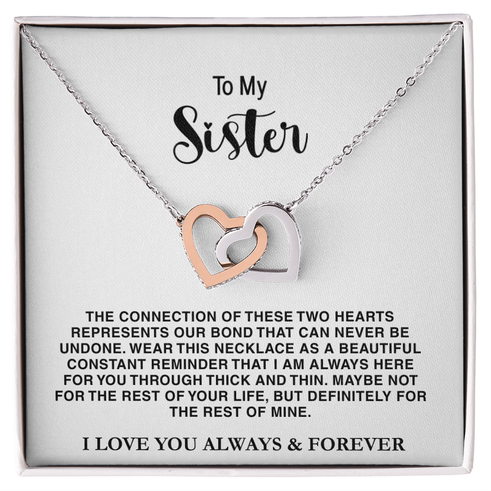 To My Sister - Interlocked Hearts Gift Set - TRS001