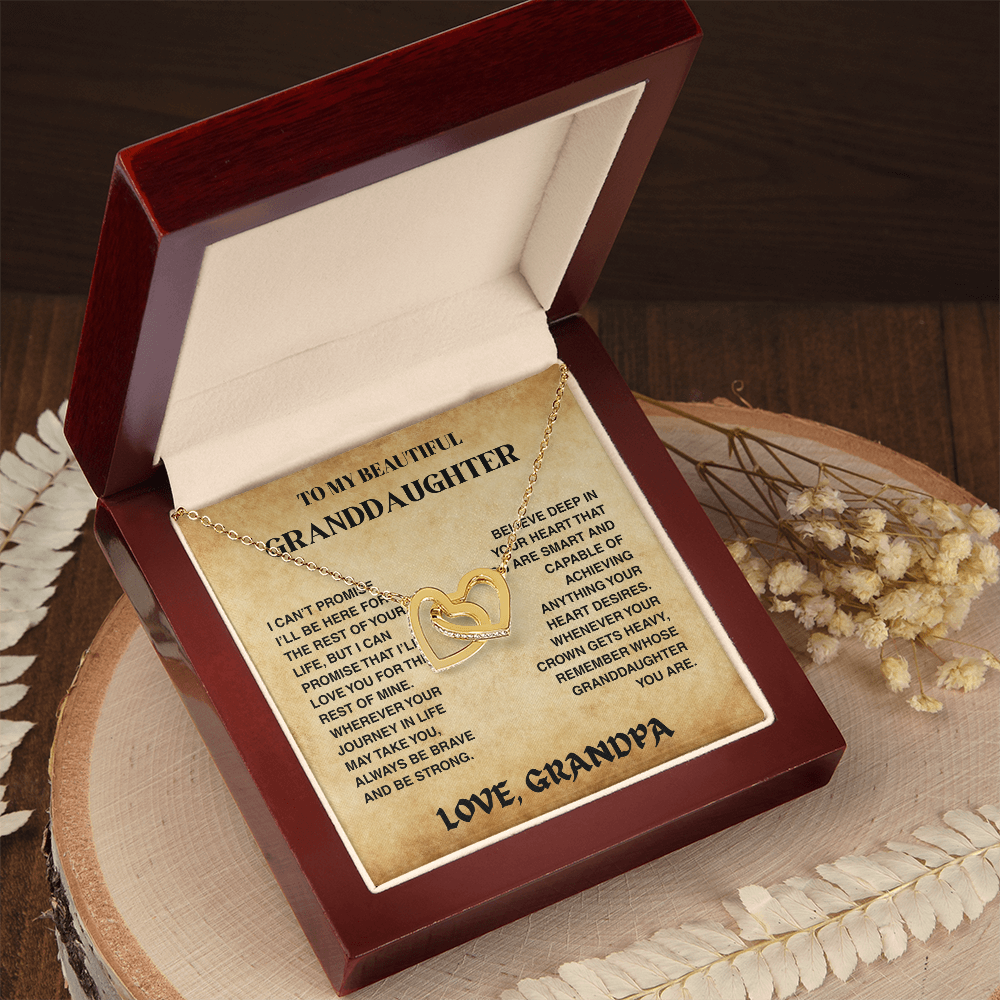 Granddaughter Promise - Interlocked Hearts Necklace