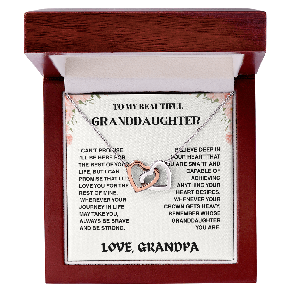 Granddaughter Promise - Interlocked Hearts Necklace - TRS001