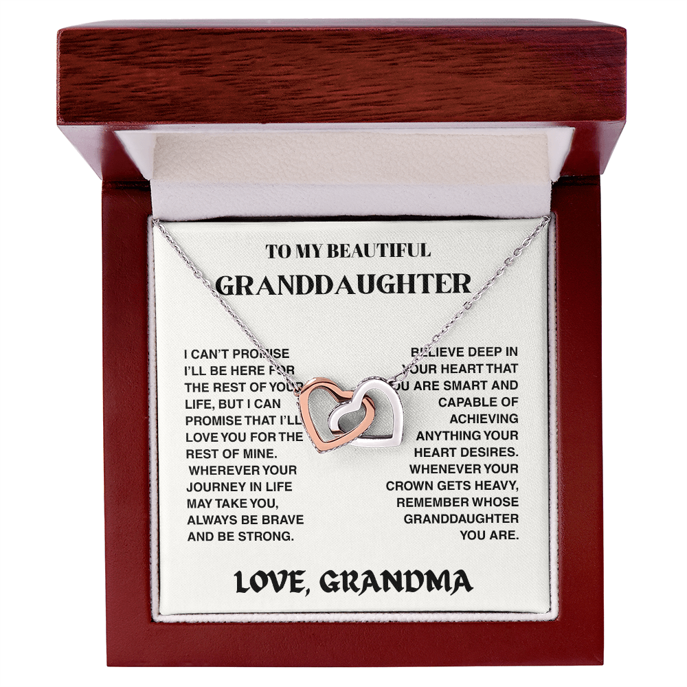 Interlocked Hearts Necklace - Granddaughter I Can Promise - TRS003