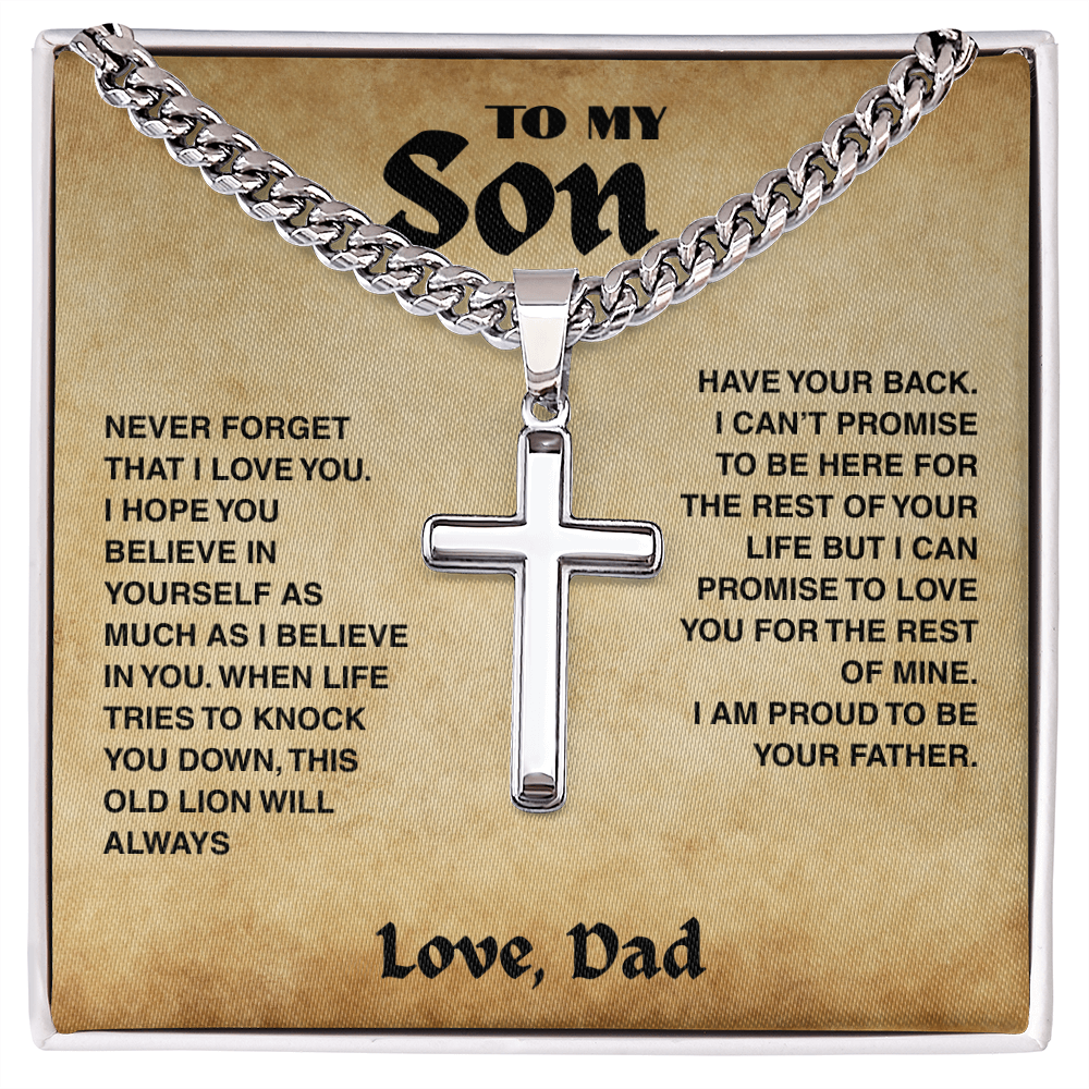TREASORA - Cross Necklace - Son Never Forget