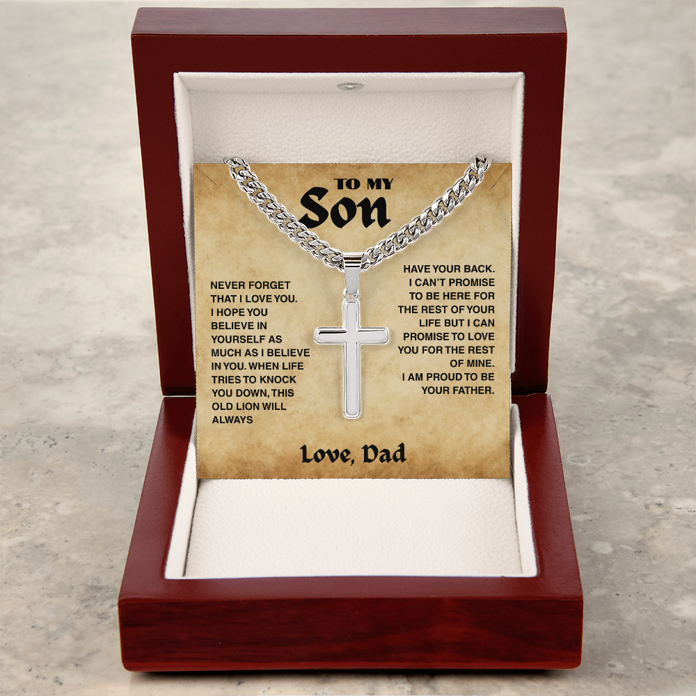 TREASORA - Cross Necklace - Son Never Forget