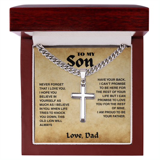 TREASORA - Cross Necklace - Son Never Forget