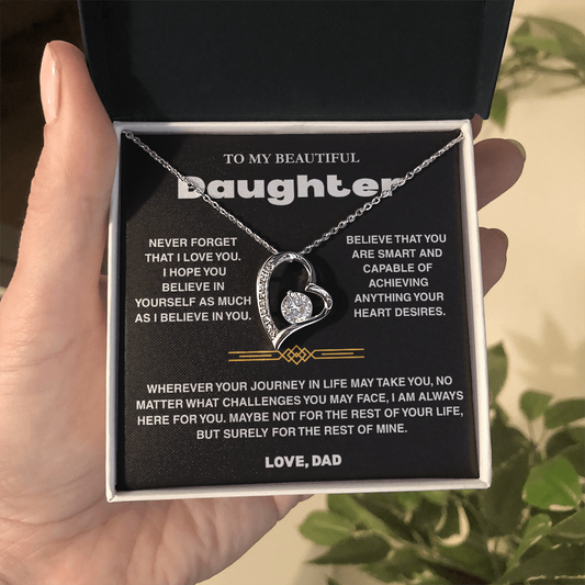 To My Daughter - Love Dad - Necklace Gift Set - TRS007