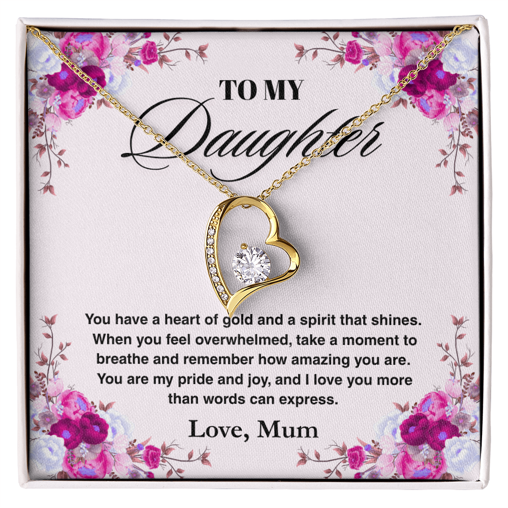 TREASORA - Vesta Knot Necklace - Daughter Heart Of Gold - TRS003
