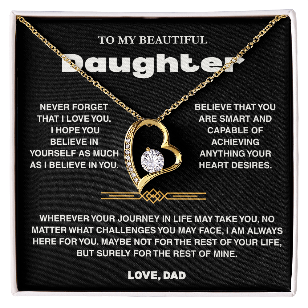 To My Daughter - Love Dad - Necklace Gift Set - TRS007