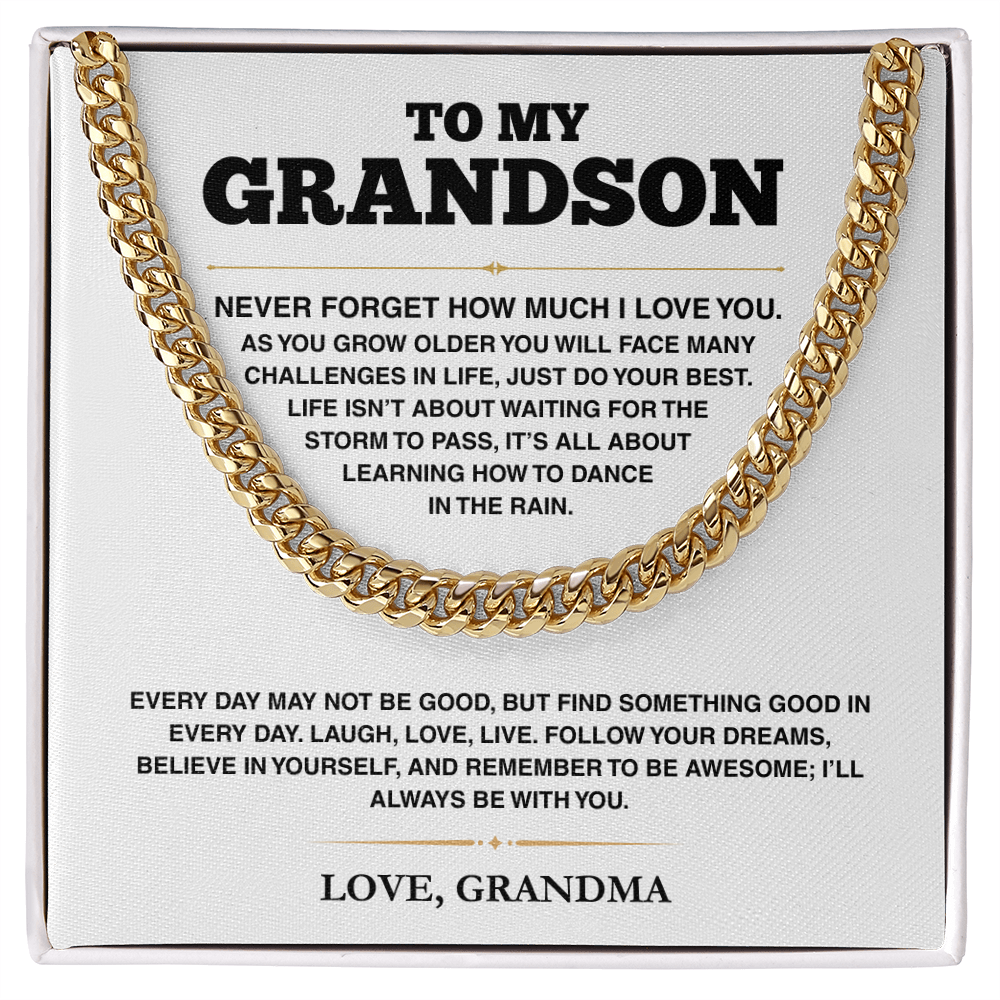 Cuban Link Chain - My Grandson - Follow Your Dreams - TRS003