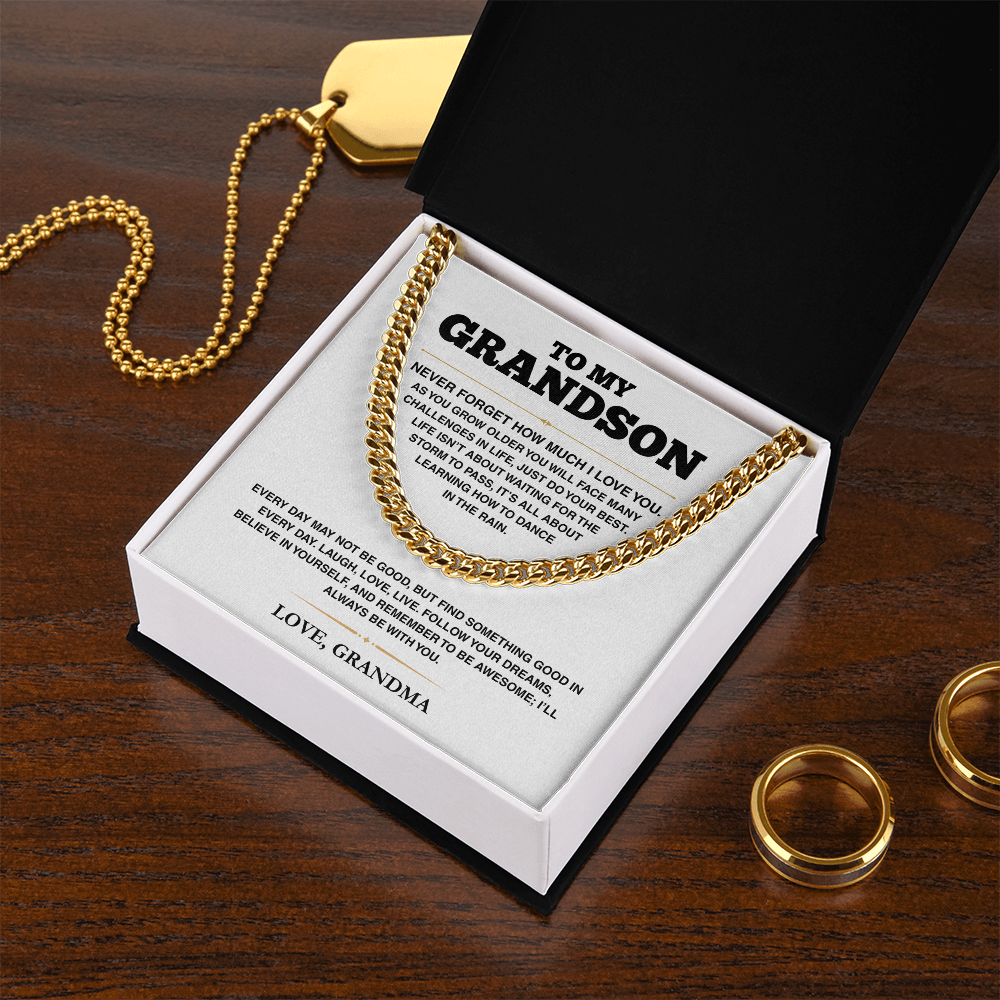 Cuban Link Chain - My Grandson - Follow Your Dreams - TRS003