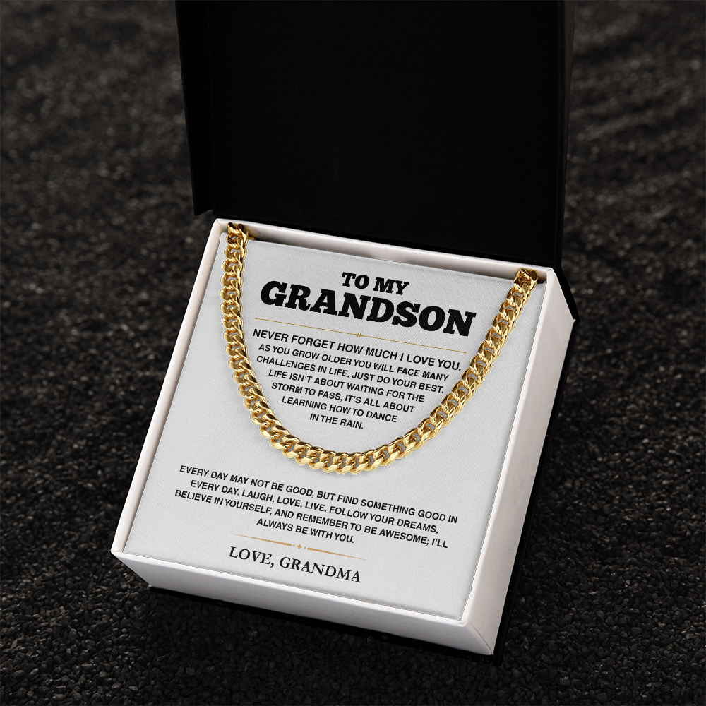 Cuban Link Chain - My Grandson - Follow Your Dreams - TRS003