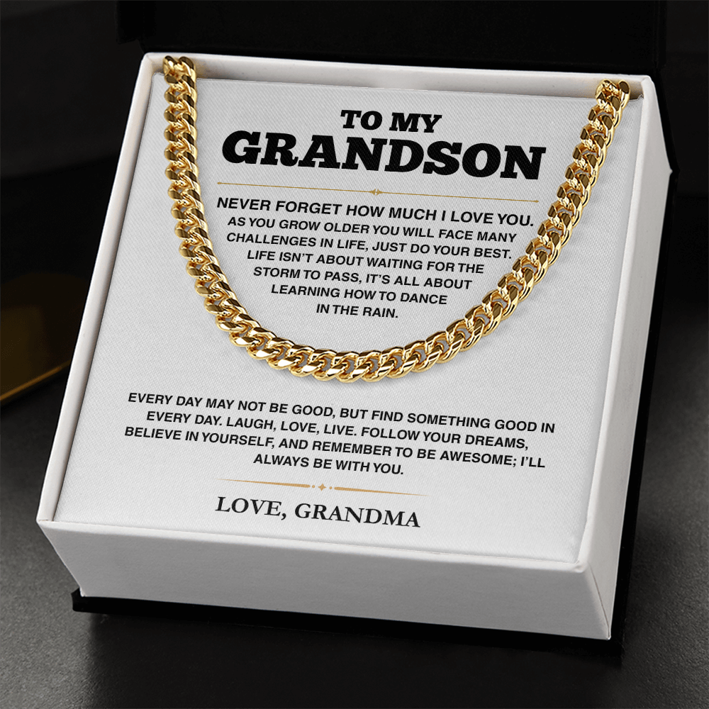 Cuban Link Chain - My Grandson - Follow Your Dreams - TRS003