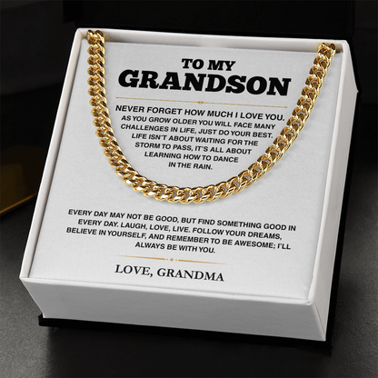 Cuban Link Chain - My Grandson - Follow Your Dreams - TRS003