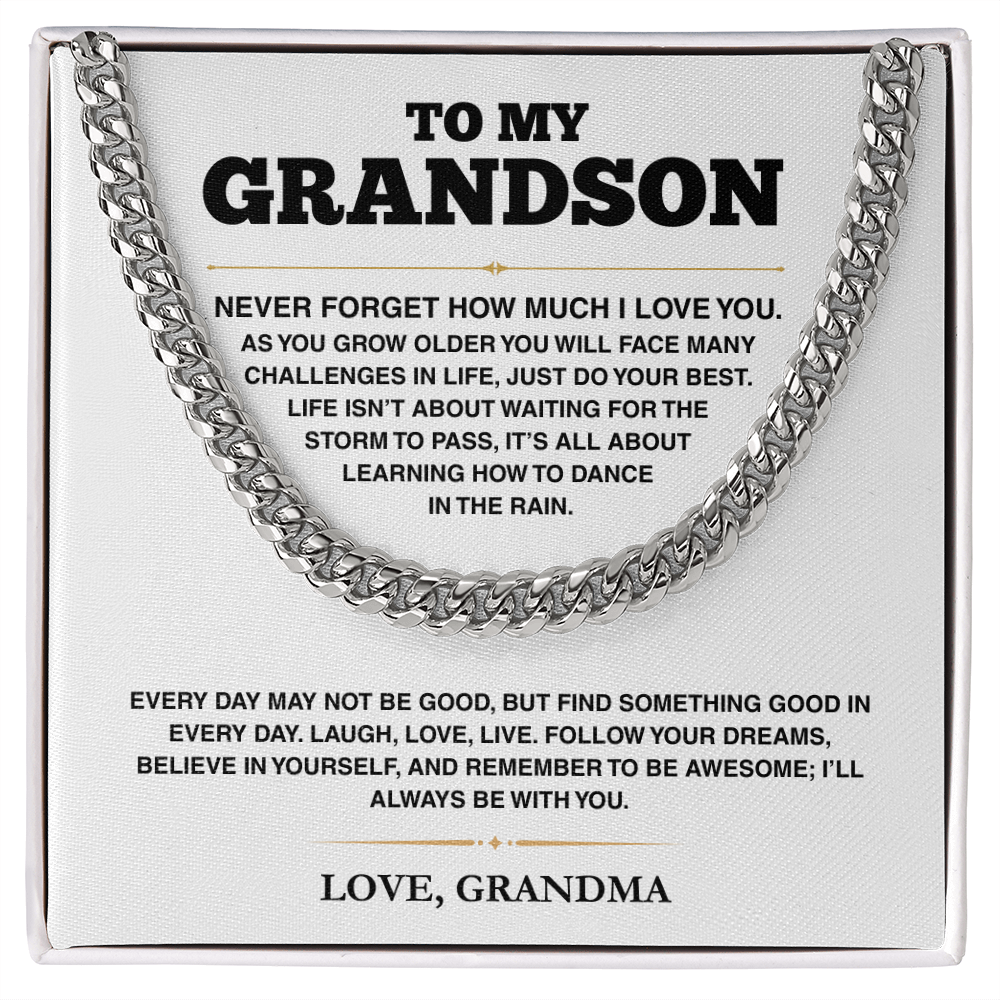 Cuban Link Chain - My Grandson - Follow Your Dreams - TRS003