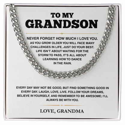 Cuban Link Chain - My Grandson - Follow Your Dreams - TRS003
