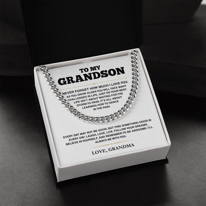 Cuban Link Chain - My Grandson - Follow Your Dreams - TRS003