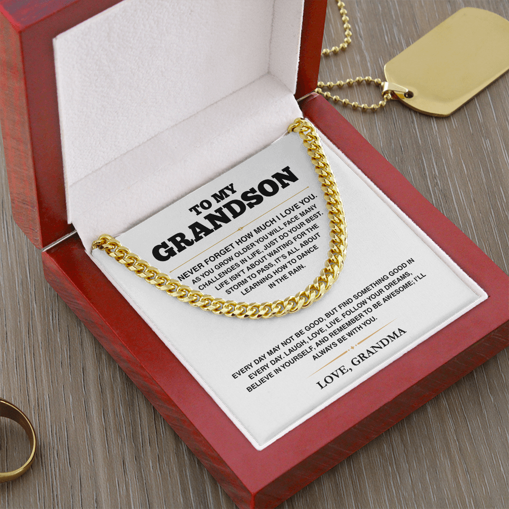 Cuban Link Chain - My Grandson - Follow Your Dreams - TRS003