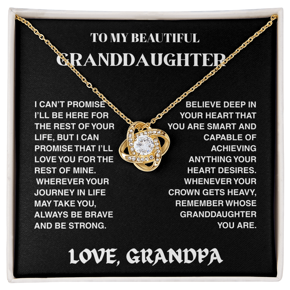 Vesta Knot Necklace - Granddaughter I'll Be Here - TRS001