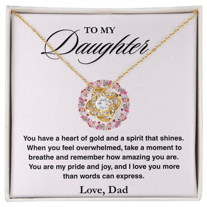 Vesta Knot Necklace - Daughter Heart Of Gold - TRS002