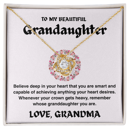 Vesta Knot Necklace - Granddaughter I'll Be Here - TRS002