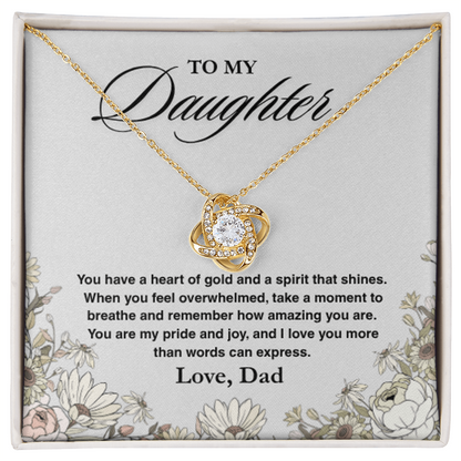 Vesta Knot Necklace -  Daughter Heart Of Gold TRS001