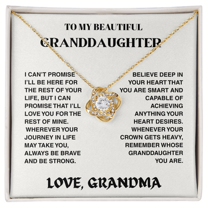 Vesta Knot Necklace - Granddaughter I'll Be Here