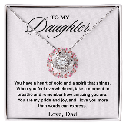Vesta Knot Necklace - Daughter Heart Of Gold - TRS002