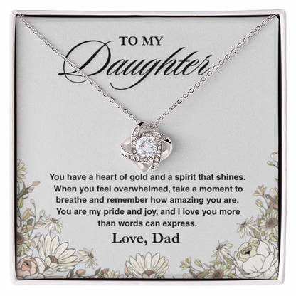 Vesta Knot Necklace -  Daughter Heart Of Gold TRS001