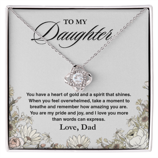 Vesta Knot Necklace -  Daughter Heart Of Gold TRS001
