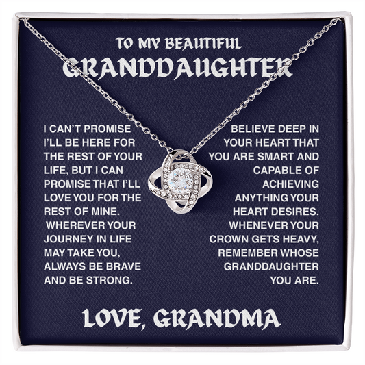 Vesta Knot Necklace - Granddaughter I'll Be Here - TRS002