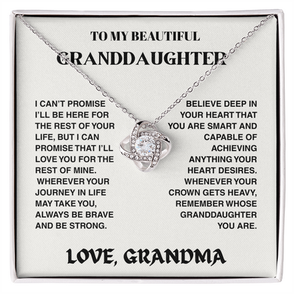 Vesta Knot Necklace - Granddaughter I'll Be Here