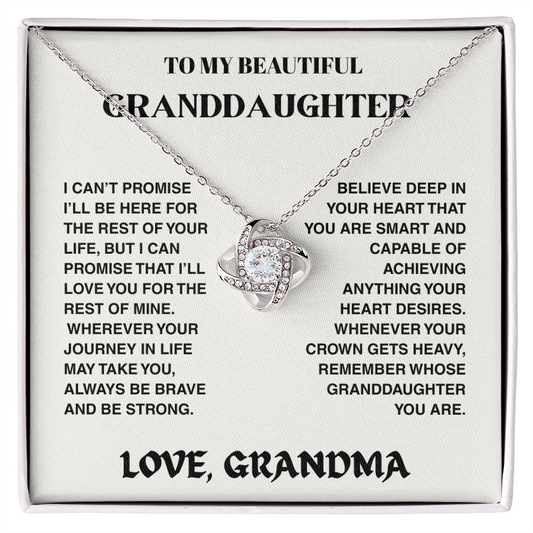 Vesta Knot Necklace - Granddaughter I'll Be Here