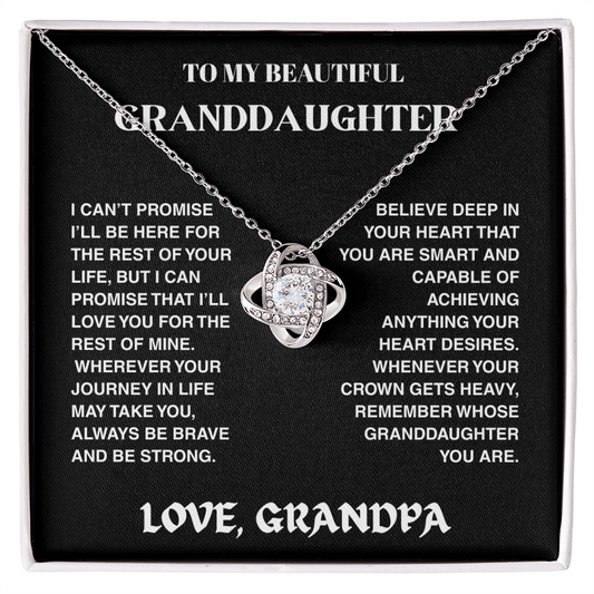 Vesta Knot Necklace - Granddaughter I'll Be Here - TRS001